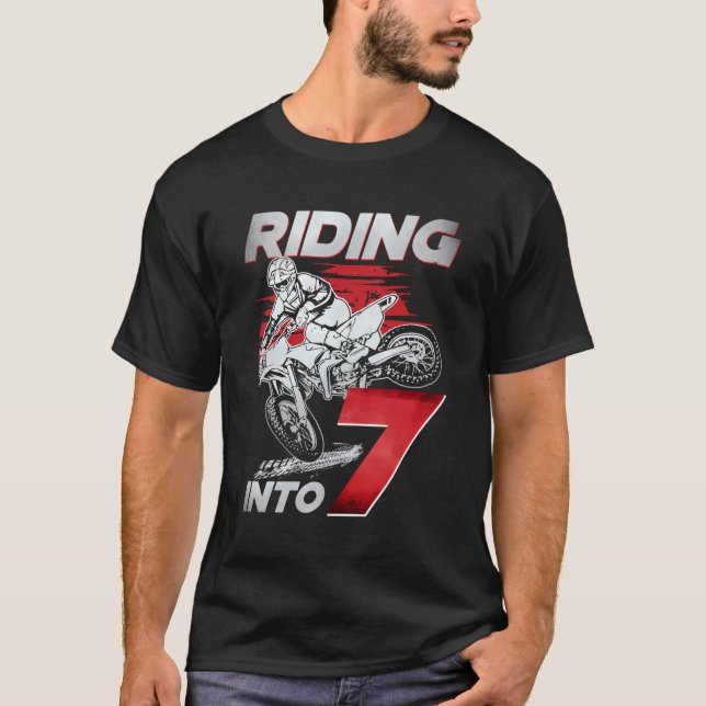 Camiseta Viajando En Bicicleta De 7 Sucios 7 Años 7 Cumplea (Anverso)