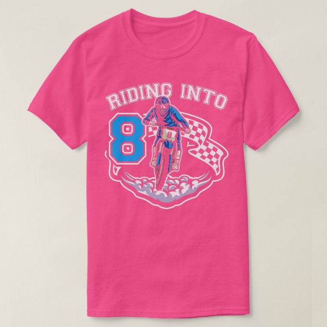 Camiseta Viajando en bicicleta sucia de niño de 8 años de e (Diseño del anverso)