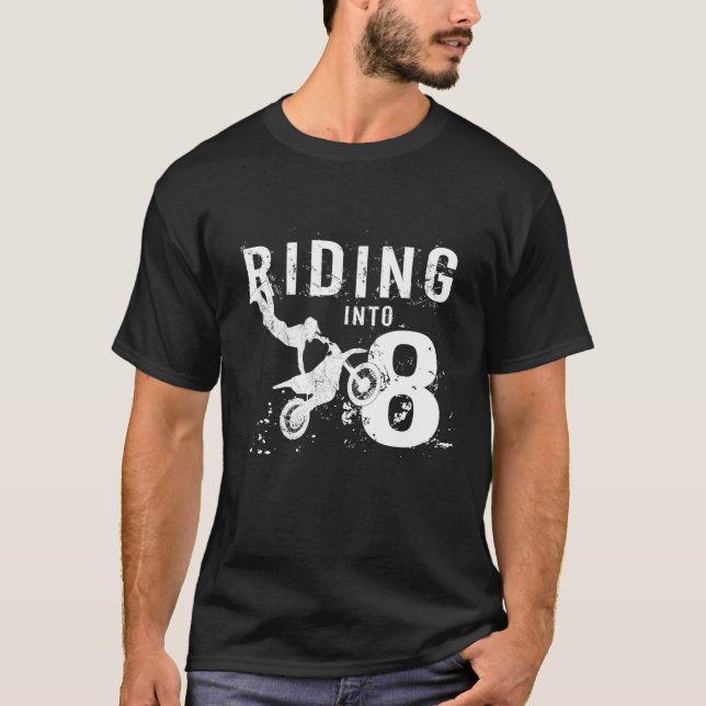 Camiseta Viajando En Bicicleta Sucia De Niño De 8 Años De E (Anverso)