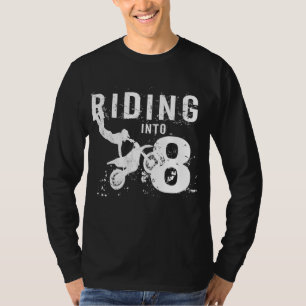 Camiseta Viajando en bicicleta sucia de niño de 8 años de e