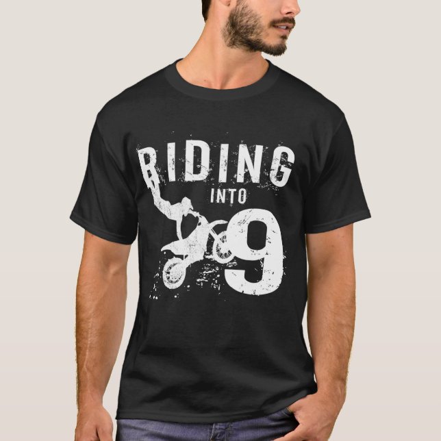Camiseta Viajando en bicicleta sucia de niño de 9 años (Anverso)