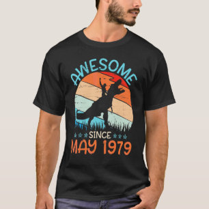 Camiseta Viajando en Dinosaurio Mi Cumpleaños 43 años incre