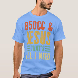 Camiseta Viajando en moto de nieve 850CC y Jesús es todo lo