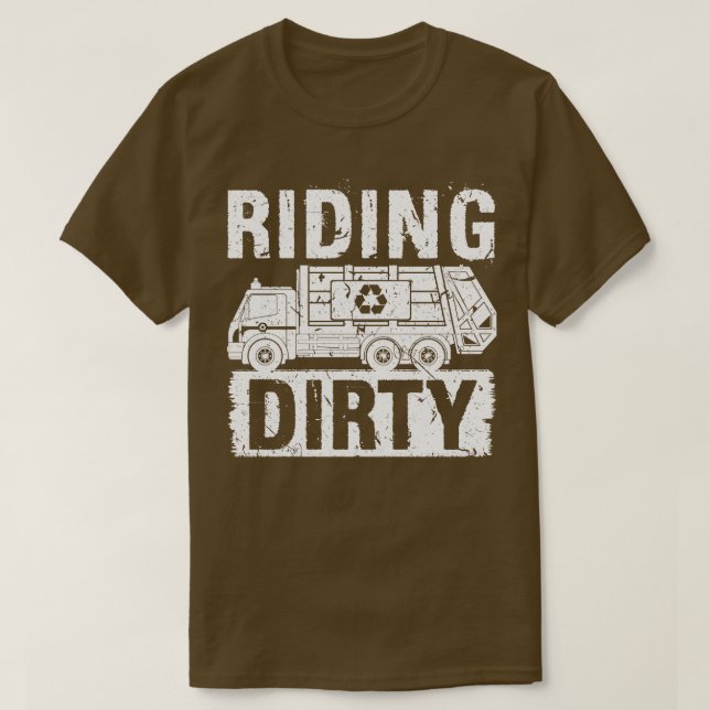 Camiseta Viajando en un camión de basura divertida (Diseño del anverso)