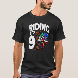 Camiseta Viajando hacia 9 años Dirt Bike Boy Motocross Bir