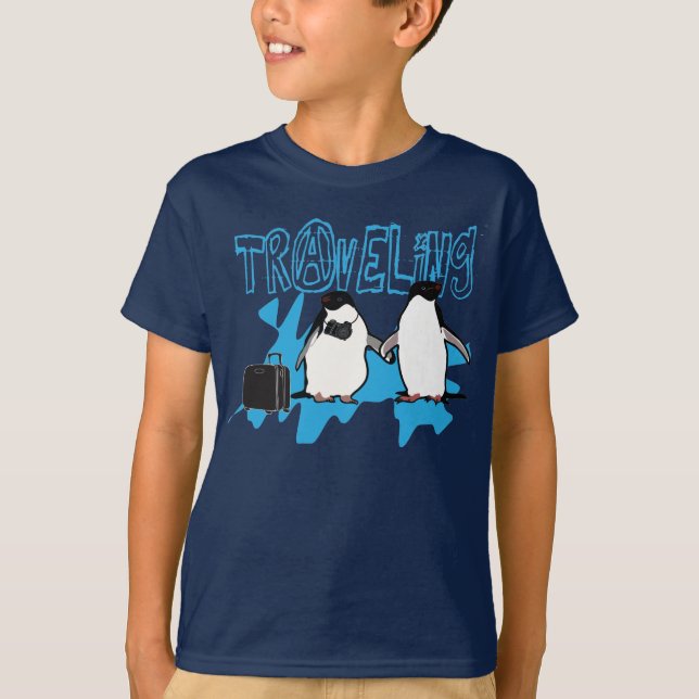 Camiseta Viajando (Pingüinos) (Anverso)
