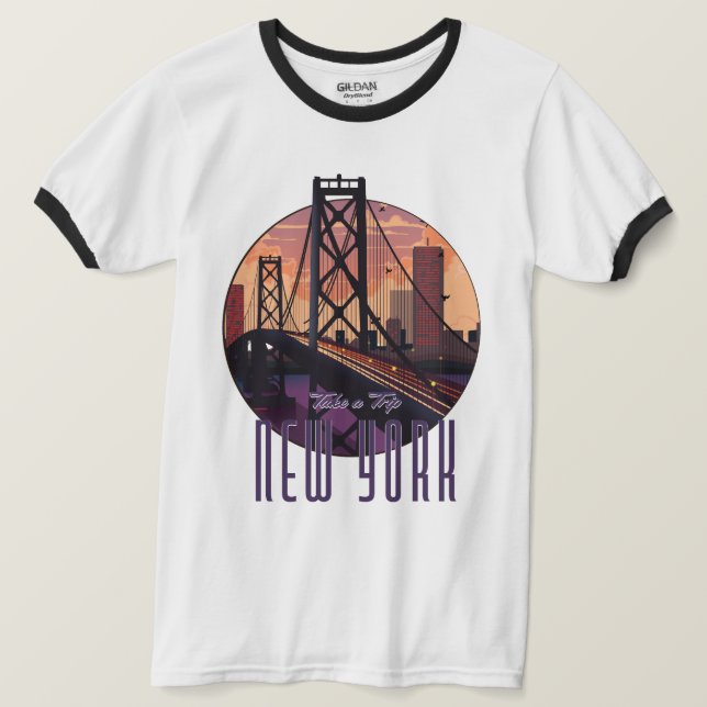 Camiseta Viajar a Nueva York (Anverso del diseño)