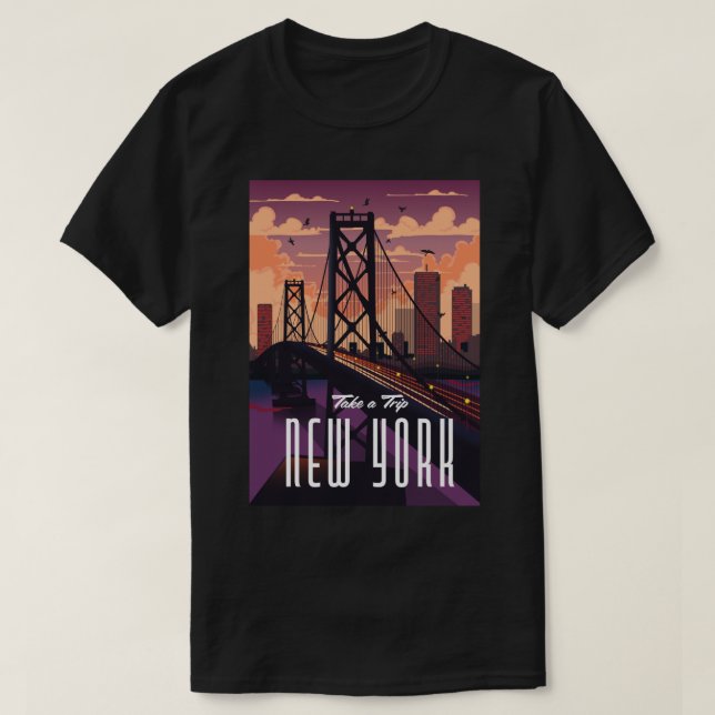 Camiseta Viajar a Nueva York (Diseño del anverso)