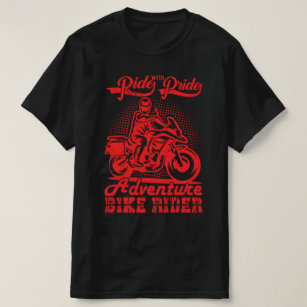 Camiseta Viajar con orgullo   Vector de motocicleta