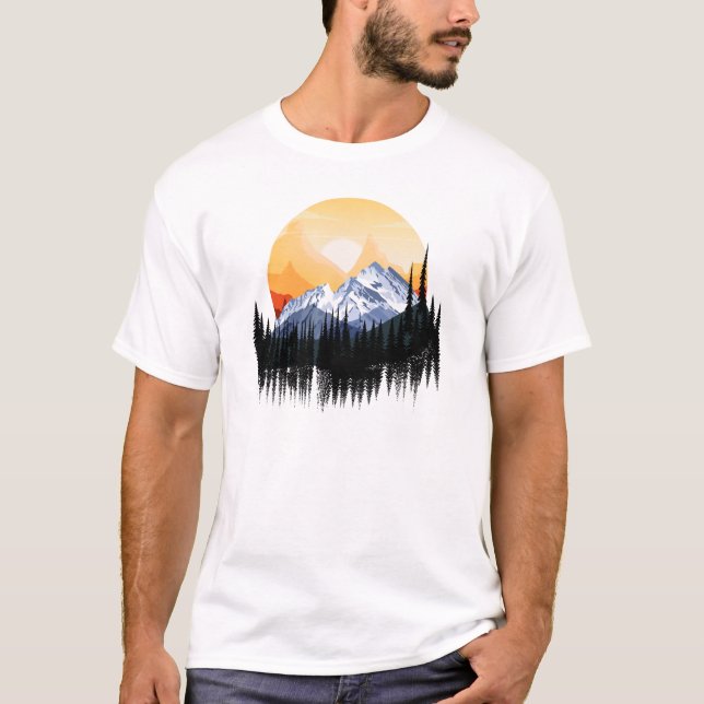 Camiseta Viajar en la gráfica montañosa (Anverso)