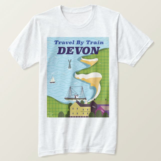 Camiseta Viajar en Tren Devon (Anverso del diseño)