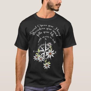 Camiseta Viajar entre citas aventuras mundo viajes en mochi