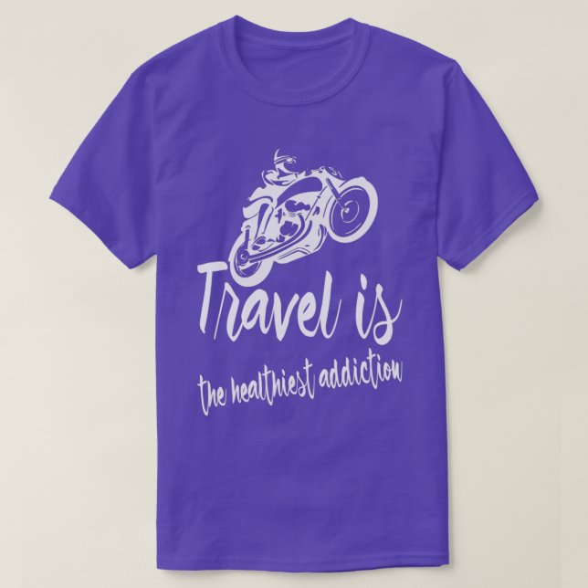 Camiseta Viajar es la adicción más saludable 1 (Diseño del anverso)