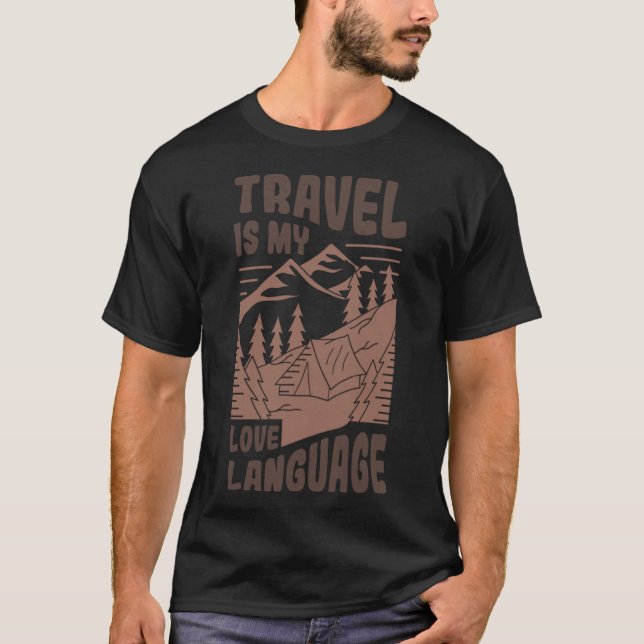 Camiseta Viajar es mi idioma de amor Adventure Graphic Plus (Anverso)