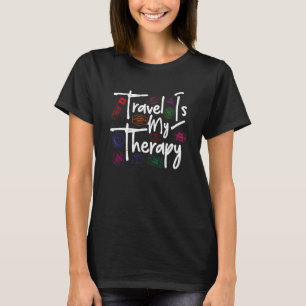 Camiseta Viajar es mi sello de pasaporte de viajero terapar