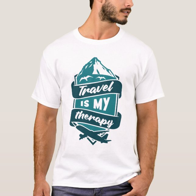 Camiseta Viajar es mi terapia (Anverso)