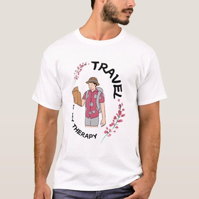 Camiseta viajar es mi terapia (Anverso)