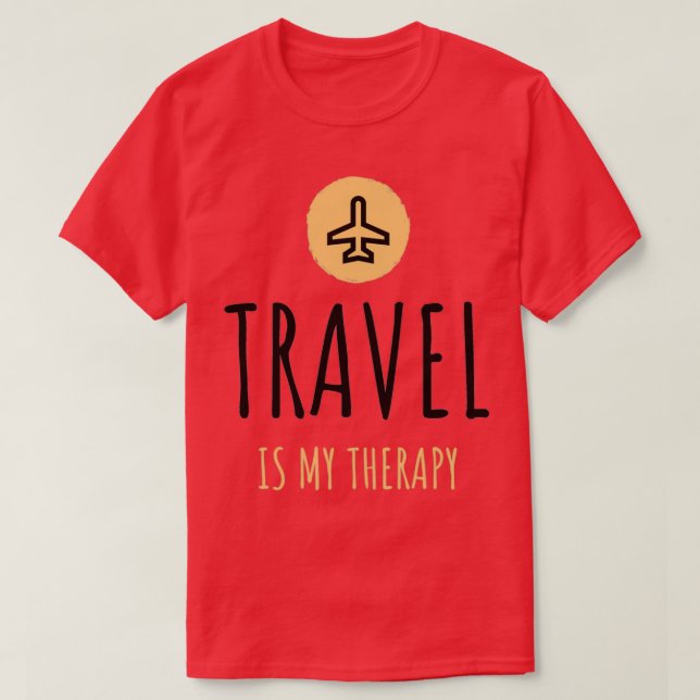 Camiseta Viajar es mi terapia (Diseño del anverso)