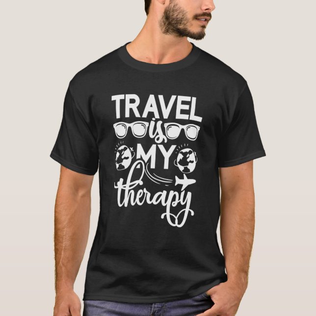 Camiseta Viajar Es Mi Terapia Camping Adventure Viajar V (Anverso)