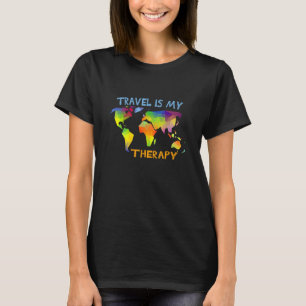 Camiseta Viajar Es Mi Terapia Viajar En Mochilero