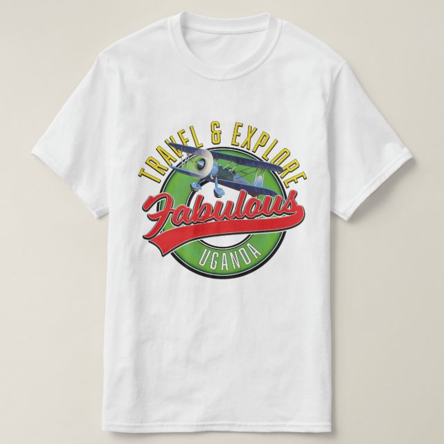 Camiseta Viajar Explorar Uganda Fabulosa (Diseño del anverso)