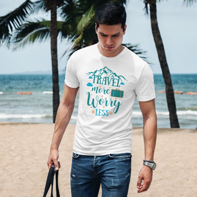 Camiseta Viajar más preocupado menos | Viajar, amante de la (Travel More Worry Less | Traveling, Mountain lover T-Shirt
)