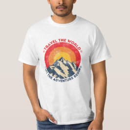 Camiseta viajar por el mundo y dejar que la aventura empiec
