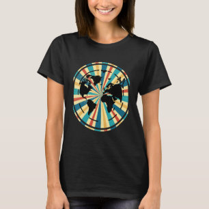 Camiseta Viajar por países Cartografía Retro Wor