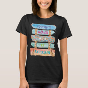 Camiseta Viajar, Soñar y Explorar: Playa exótica, paraíso