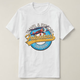 Camiseta Viajar y explorar la fabulosa Santorini