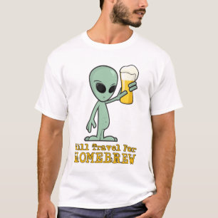 Camiseta Viajará para el brew casero (del logotipo parte