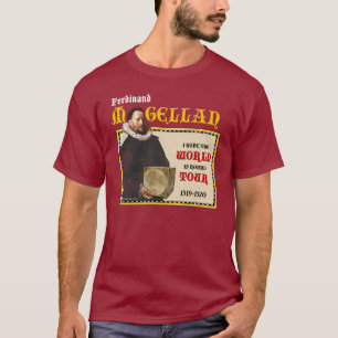 Camiseta Viaje 1519 del mundo de Magellan (el frente oscuro