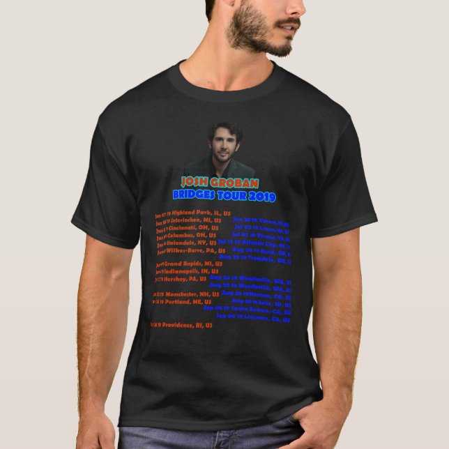 Camiseta VIAJE 2019 de JOSH GROBAN Idina Menzel (Anverso)