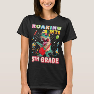 Camiseta Viaje a 5º Grado de Dinosaurio Rex Quinto De Vuelt