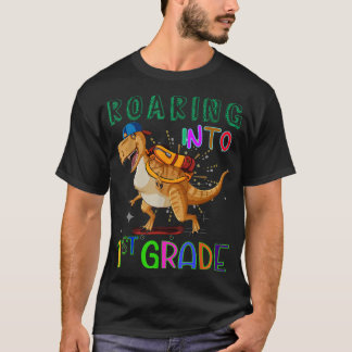Camiseta Viaje a Dinosaurio de Patinaje de 1º Grado de vuel