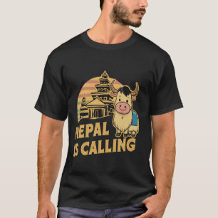 Camiseta Viaje a Katmandú Cute nepalés Yak Retro Nepal