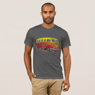 Camiseta Viaje a la Paz: Furgoneta Vintage - Ilustración Re