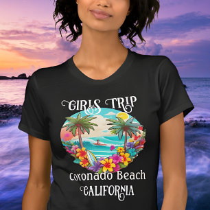 Camiseta Viaje a la playa de Coronado, San Diego, texto edi