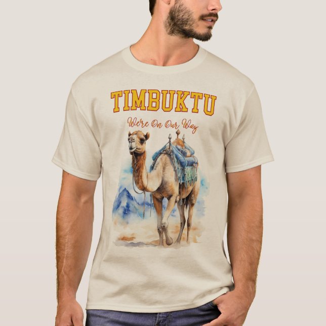 Camiseta Viaje a Tombuctú: Expedición de camellos (Anverso)