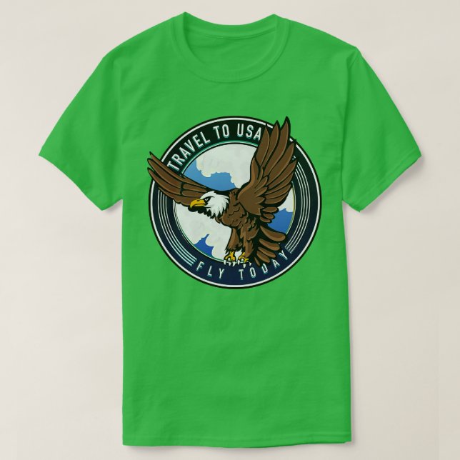 Camiseta Viaje a USA Fly hoy viaje (Diseño del anverso)