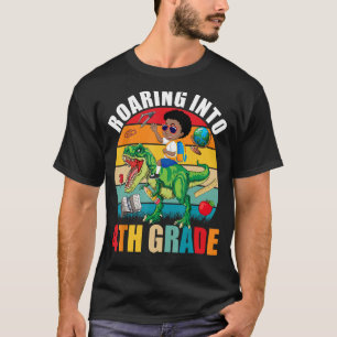 Camiseta Viaje al 4º Grado de Dinosaurio Primer Día de la E