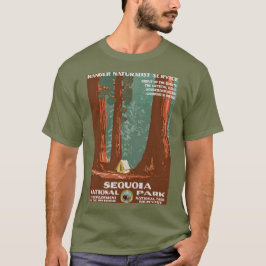 Camiseta Viaje al Parque Nacional Retro Sequoia