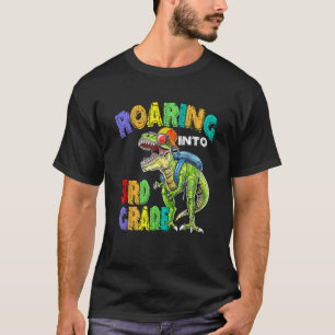 Camiseta Viaje al tercer grado de dinosaurio hacia atrás T