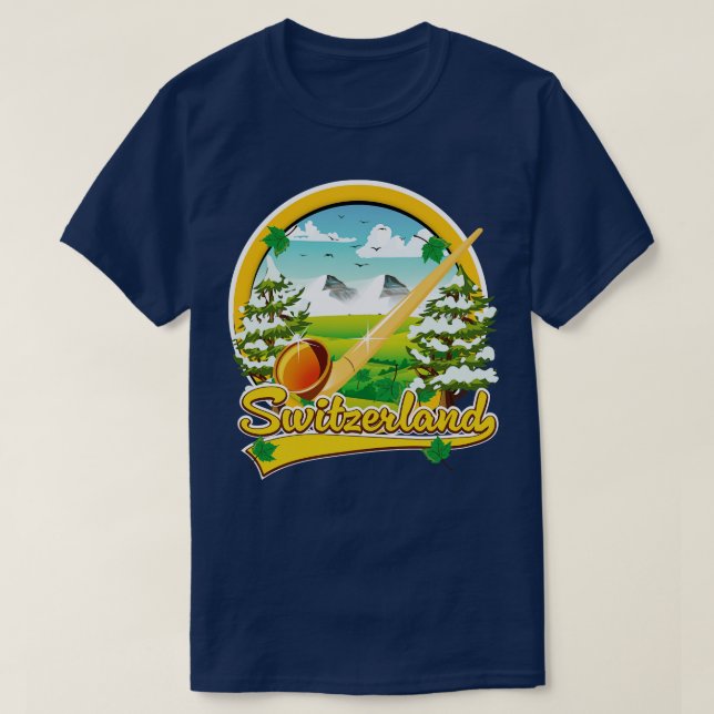 Camiseta Viaje alpino en Suiza (Diseño del anverso)