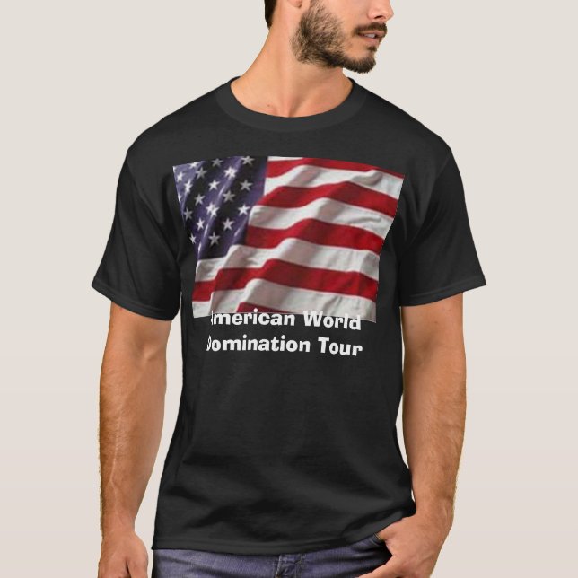 Camiseta Viaje americano de la dominación del mundo (Anverso)