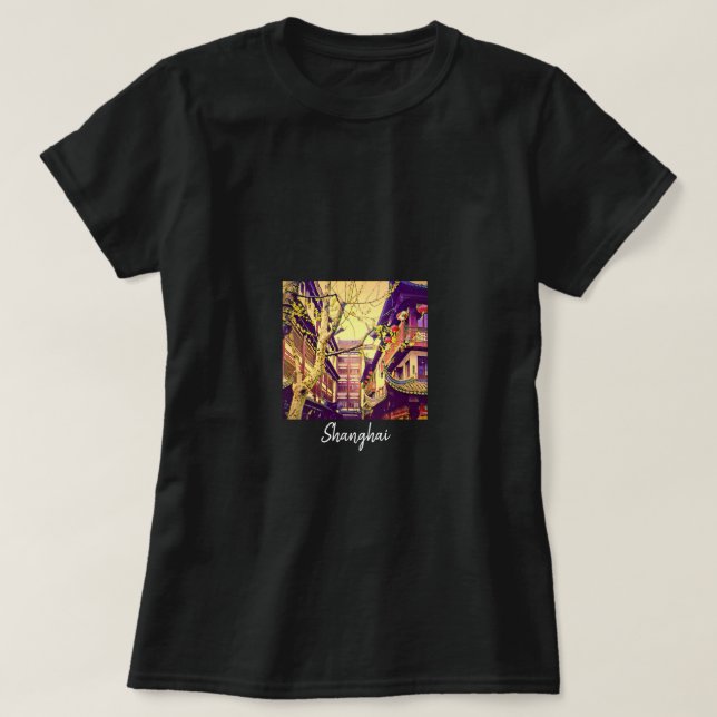 Camiseta Viaje antiguo en Shanghai Jardín Yu Yuan (Diseño del anverso)