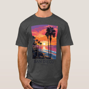 Camiseta Viaje artístico impreso en San Diego California EE