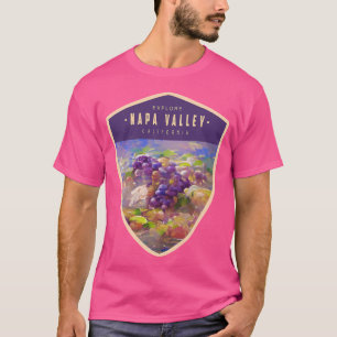Camiseta Viaje Badge uvas de vino de California Valle de Na