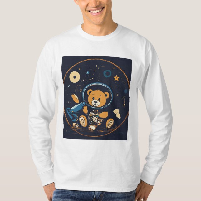 Camiseta Viaje celeste: Estación espacial inspirada en la g (Anverso)