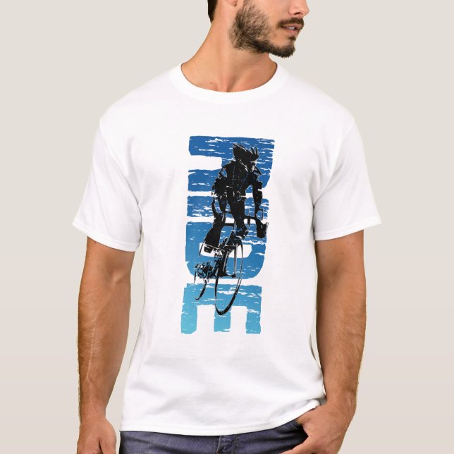 Camiseta Viaje - Ciclismo vintage vertical (Anverso)